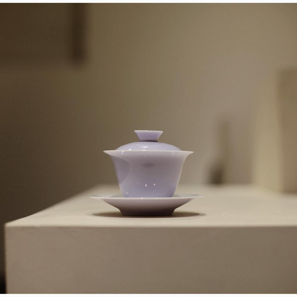 |勿念|《薰衣草》紫色茶具整套盖碗 高温还原烧 大号 陶瓷 仙女紫