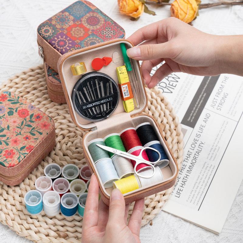 针线盒家用高质量缝补针线包家庭实用缝纫针线套装便携工具收纳盒