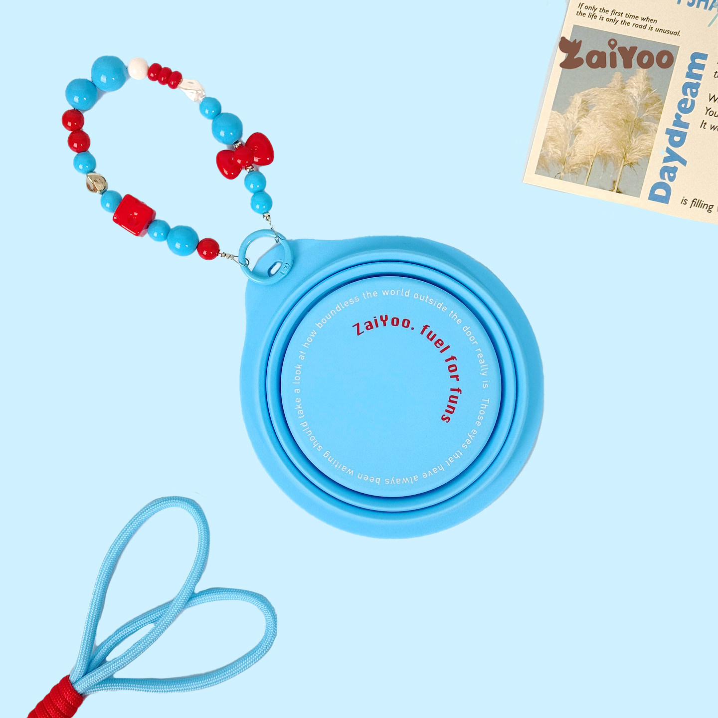 ZaiYoo宠物硅胶折叠碗食品级硅胶便携随行玩出行水碗外出水壶狗碗