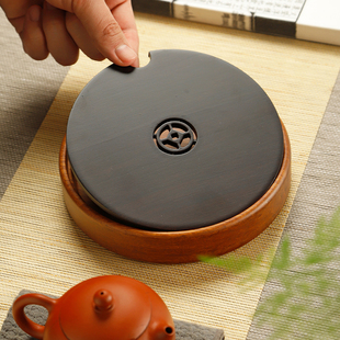 重竹壶承小号干泡台竹制储水茶盘紫砂壶托杯垫家用茶壶垫茶海底座