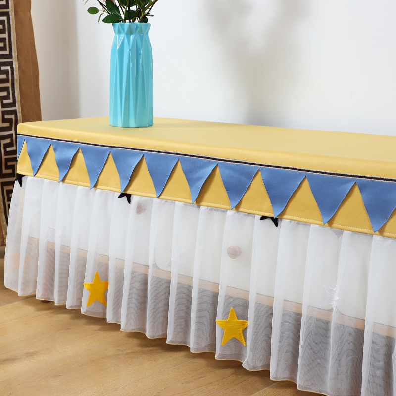 防滑电视机柜盖布布艺蕾丝长方形桌布茶几垫台布客厅盖巾防尘罩套