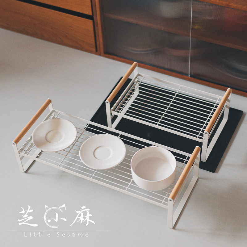 芝小麻实用简约猫碗架加高架护颈椎可调高度宠物碗架猫咪狗狗餐桌