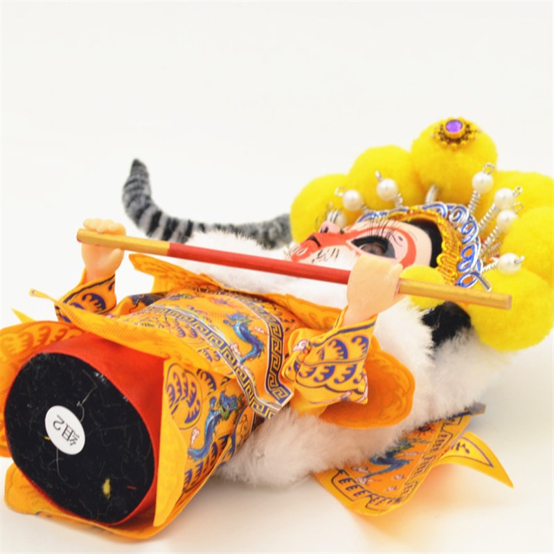 北京绢人京剧脸谱戏曲人物玩偶娟人特色工艺品摆件出国礼品送老外