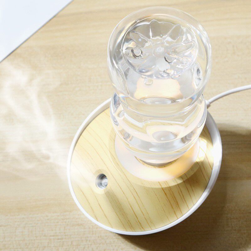 加湿器水瓶座木纹迷你静音小型载办公家居补水喷雾量大