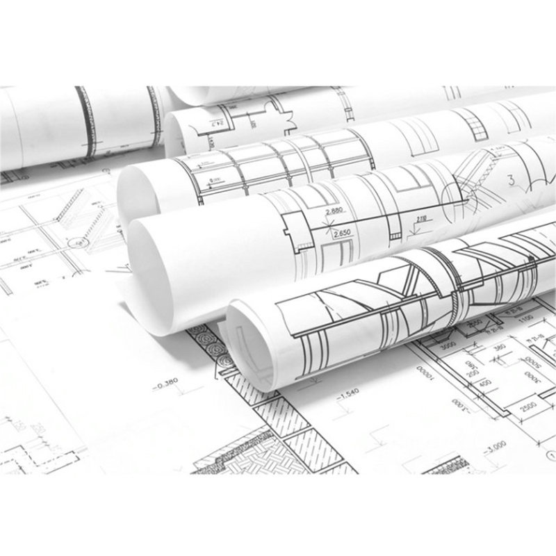 A0A1A2工程复印纸 80克CAD绘图纸卷筒装880/620/440X150米白图纸