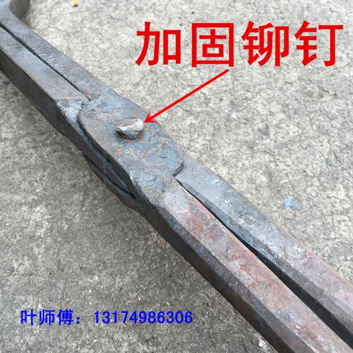手工锻打捉狗抓狗夹防狗咬市场饭店捕狗钳石墨坩锅铁钳子