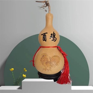 天然烙画葫芦十二生肖丑牛亥猪酉鸡未羊生肖葫芦家居门厅挂件