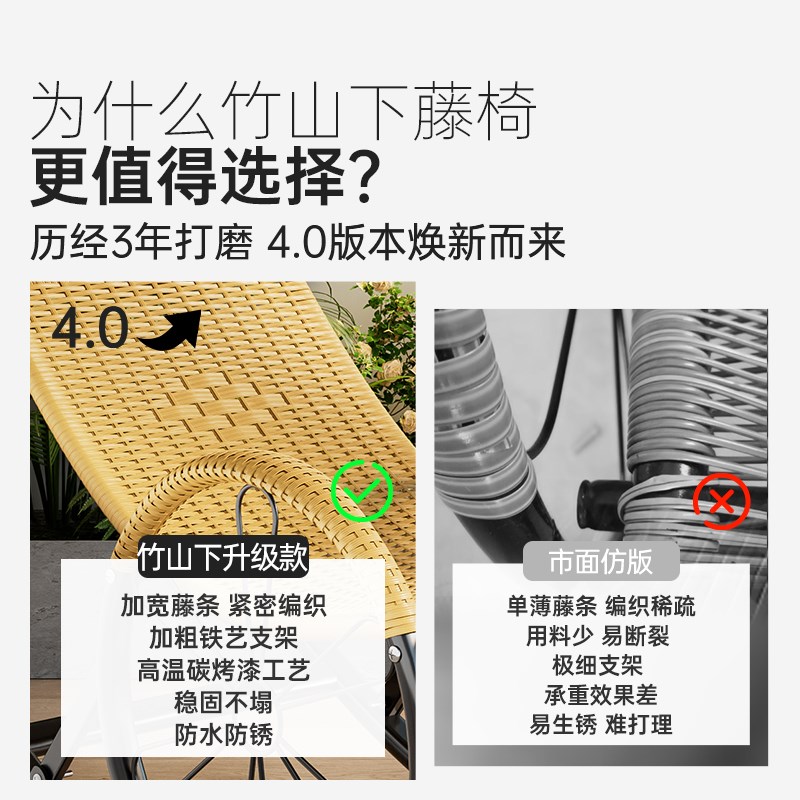 躺椅午休阳台休闲摇椅藤椅坐睡两用老懒椅