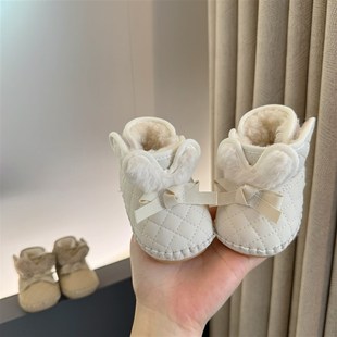 冬季 0一1岁宝宝加厚保暖软底学步棉 婴儿雪地靴6 12个s月婴幼儿鞋