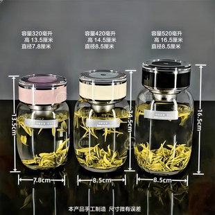 高颜值单层玻璃杯女士时q尚简约泡茶杯加厚暖手商务家用墩墩水杯
