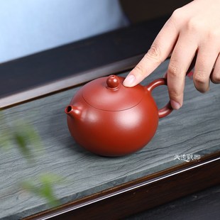 宜兴纯全手工紫砂壶正宗朱泥大红袍球孔西施壶家用功夫泡茶单壶具