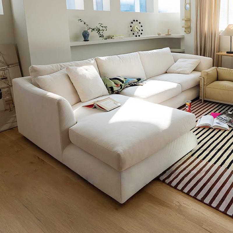 贵妃位沙发原木风小户型客厅布艺棉麻不占地方休闲龙江东莞沙发