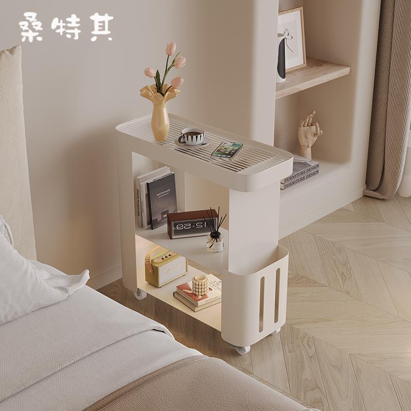 超窄床头柜置物架小型收纳柜卧室家用可移动边几沙发侧边柜床边桌