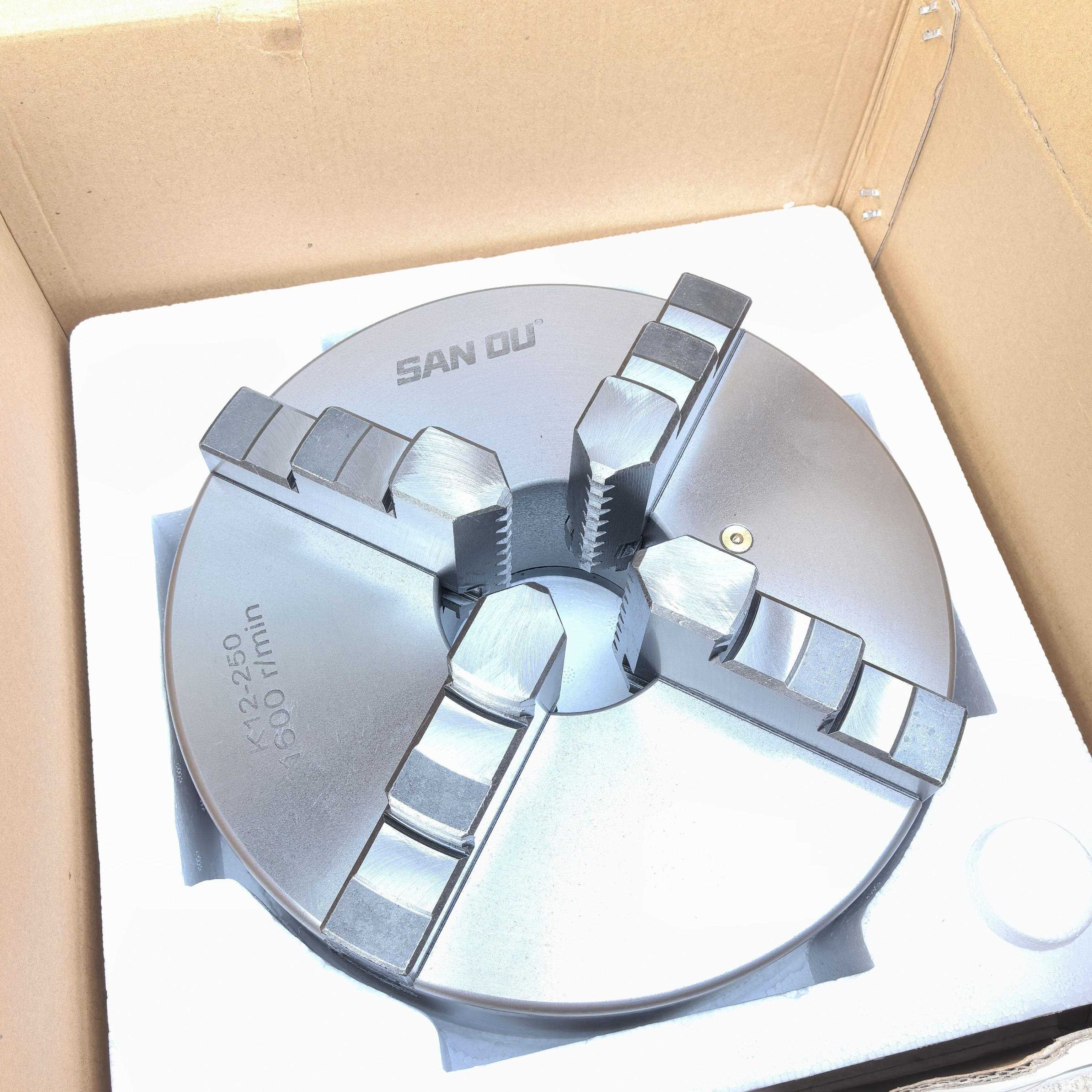 四爪卡盘爪同步开合自动定心三鸥K12-80/100/160/200/250/320卡盘