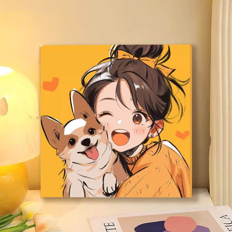 newmasus代画 画星蝶公主装饰画 画定制手绘真人照片设计油画 画