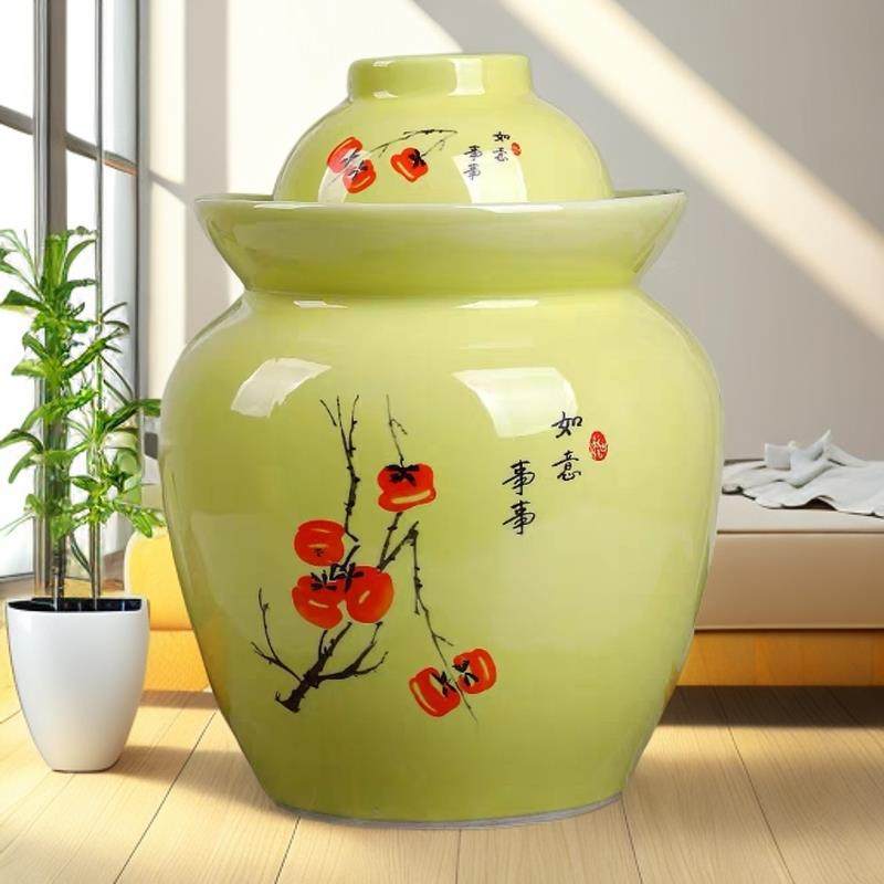 泡菜坛子家用陶瓷密封厨房储物罐景德镇双盖水封自制腌菜缸腌蛋,厨房/烹饪用具,密封罐,淘宝优惠券,粉丝福利购,淘宝优惠卷