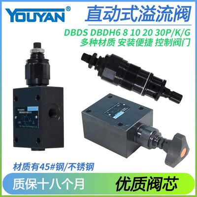 DBDH6 8 10 20 30液压DBDS6 10 20 30K直动P式G溢流阀10B/315 200