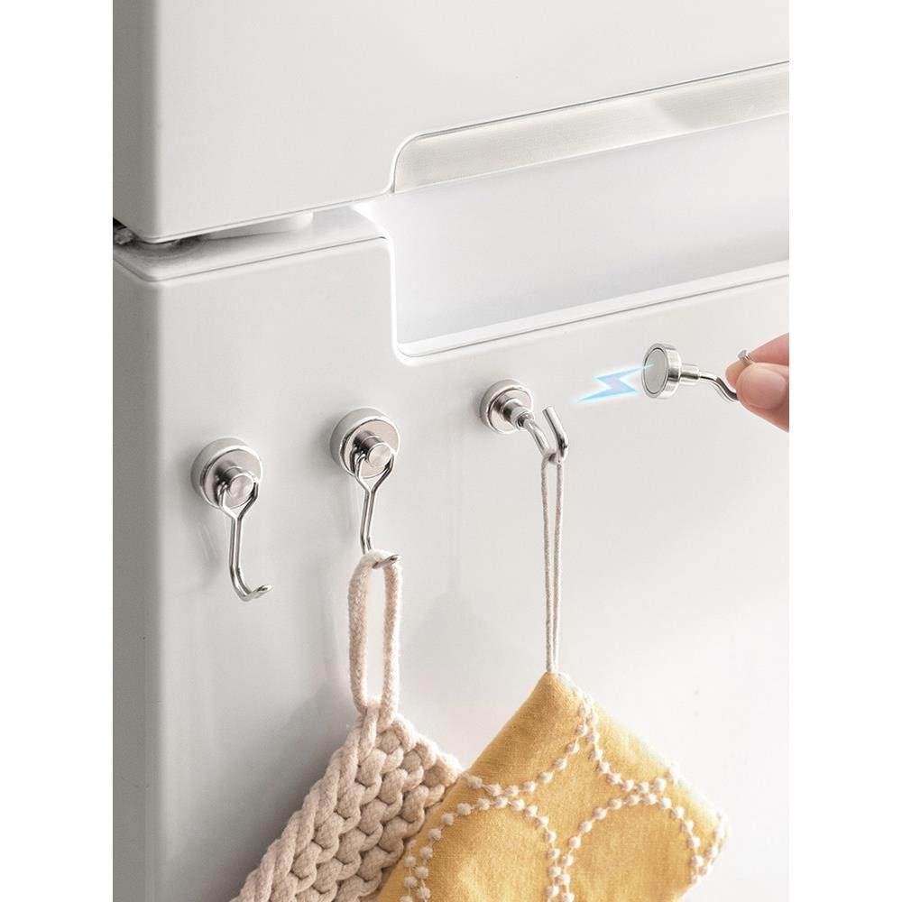 磁性钩宿舍家庭钩无打孔门后钥匙吸无痕厨房冰箱磁性粘钩,收纳整理,挂钩/粘钩,淘宝优惠券,粉丝福利购,淘宝优惠卷