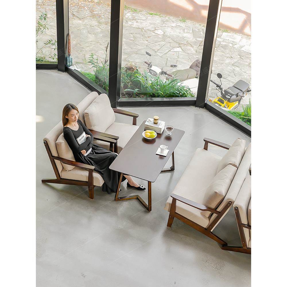 网红书吧奶茶店桌椅组合甜品店酒吧茶餐厅休闲卡座咖啡厅商用沙发