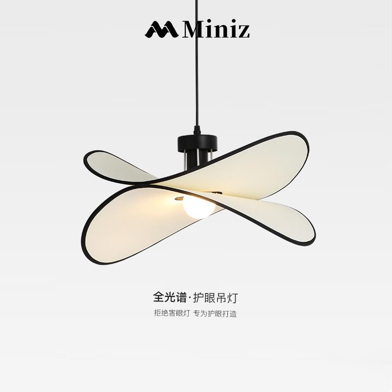 全光谱法式奶油风卧室吊灯中古侘寂风饭厅书房布艺灯南洋覆古吊灯