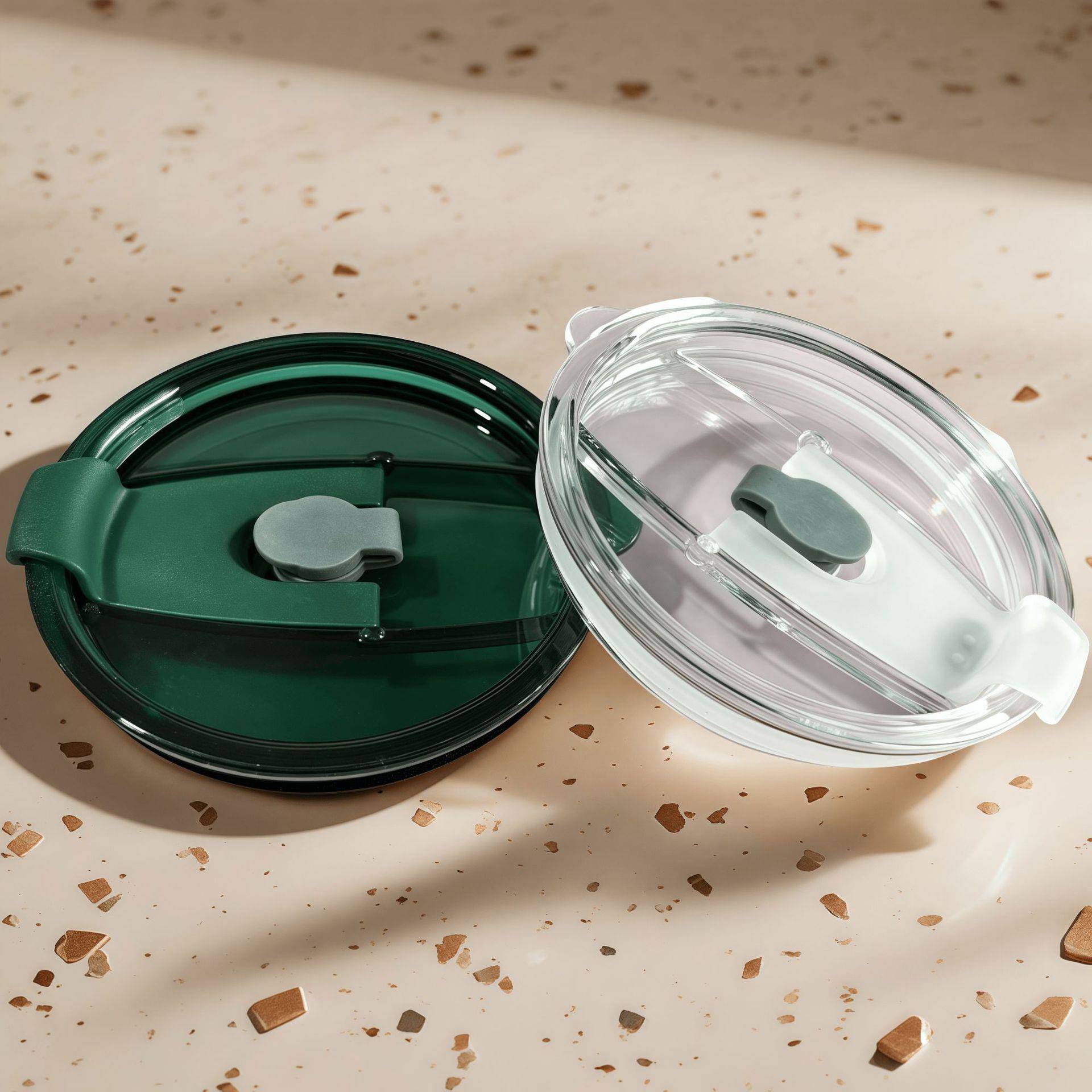 牛奶咖啡杯盖透明防漏密封竹节玻璃杯盖大容量汽车杯车架吸管杯盖