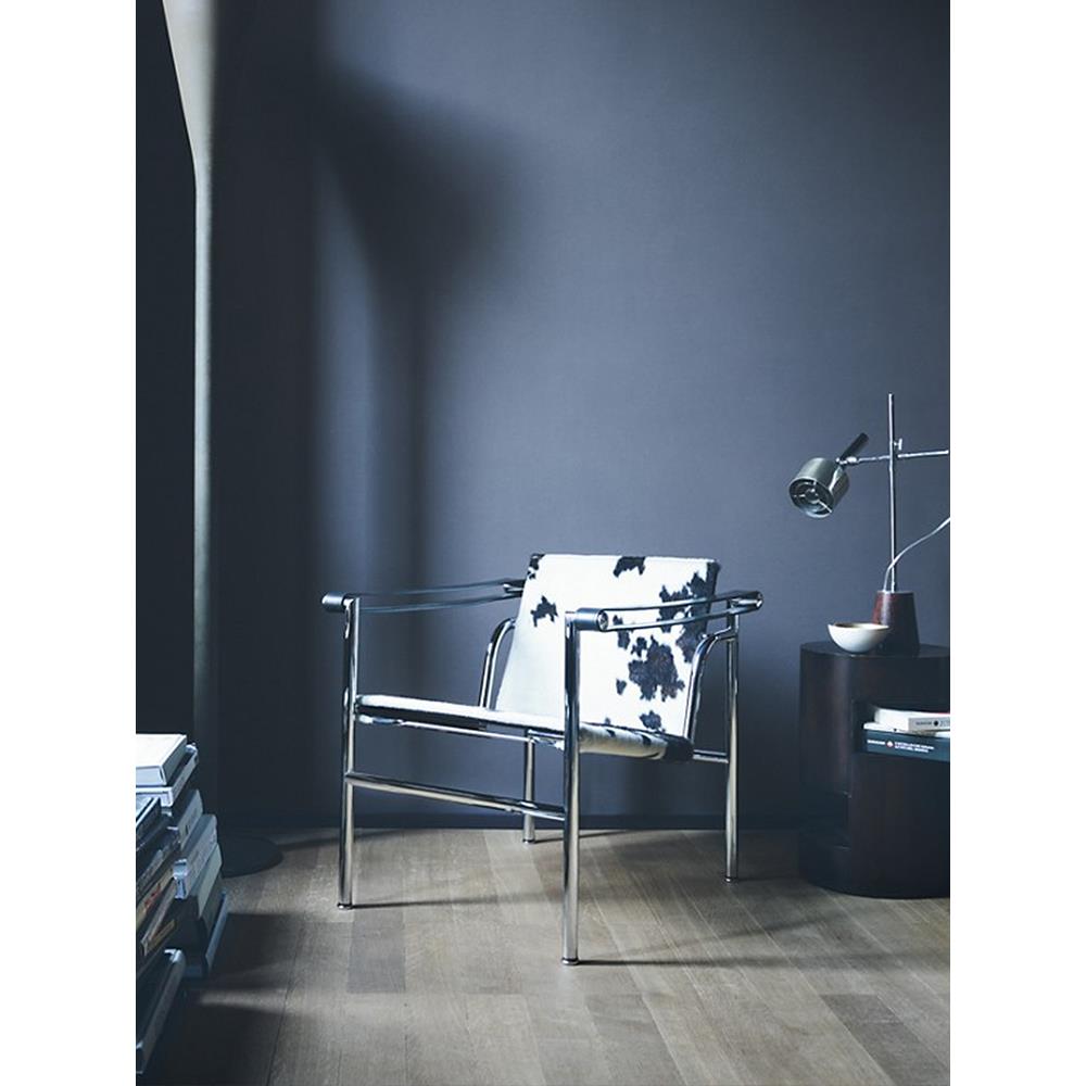 LC1巴斯库兰椅单人简约不锈钢休闲椅客厅小户型黑白奶牛转背椅子