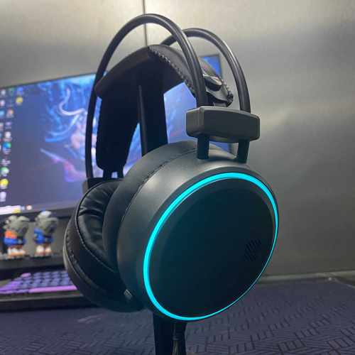 磁动力ZH8电竞游戏耳机网咖咖酒店专用大耳罩彩光USB7.1声道带麦