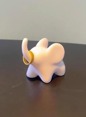 小象饰品，高端客厅门厅珠宝收纳架，小动物桌面装饰戒指收纳架