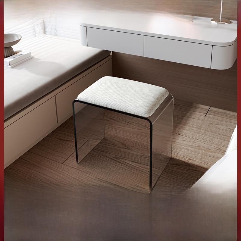 亚克力梳妆凳卧室无障碍豪华Normcore高端换鞋凳流行衣帽间方凳紧