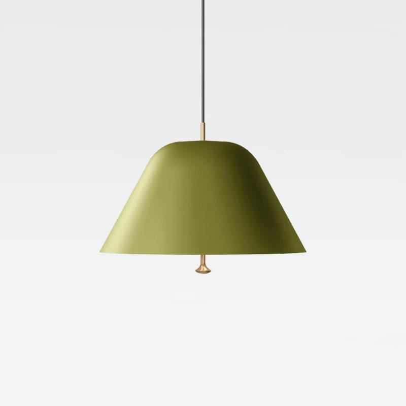 法式中古风餐厅吊灯高级感悬浮复古绿色卧室书房灯极简吧台餐桌灯