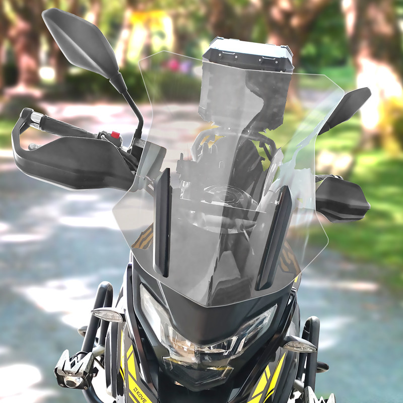 适用于凯越400X黑前挡风500X改装风挡525X透明加高护胸挡雨板配件