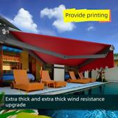 遮阳篷可伸缩遮阳篷户外阳台防雨手摇电动折叠帐篷庭院遮阳篷