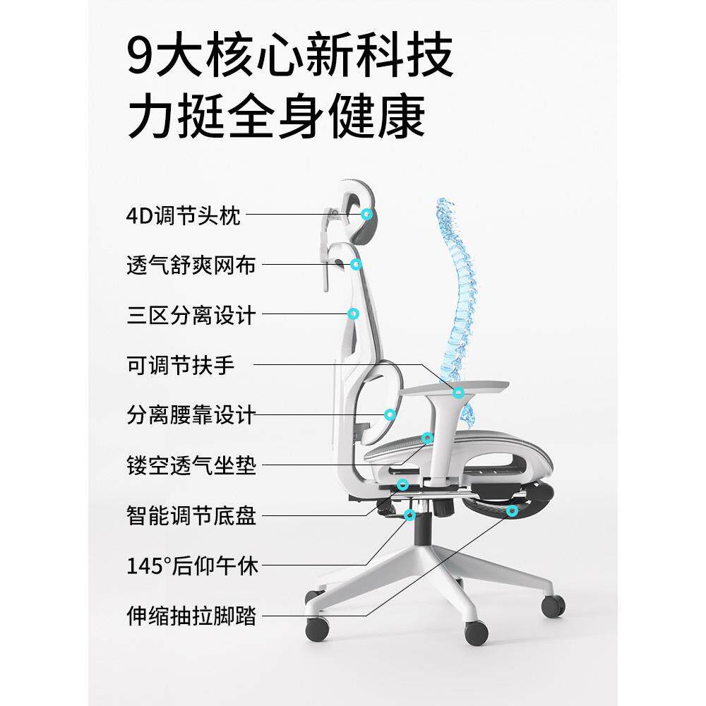 人体工学椅舒适QM-BGY-0久坐不累办公电脑书桌椅子转办公座椅椅移