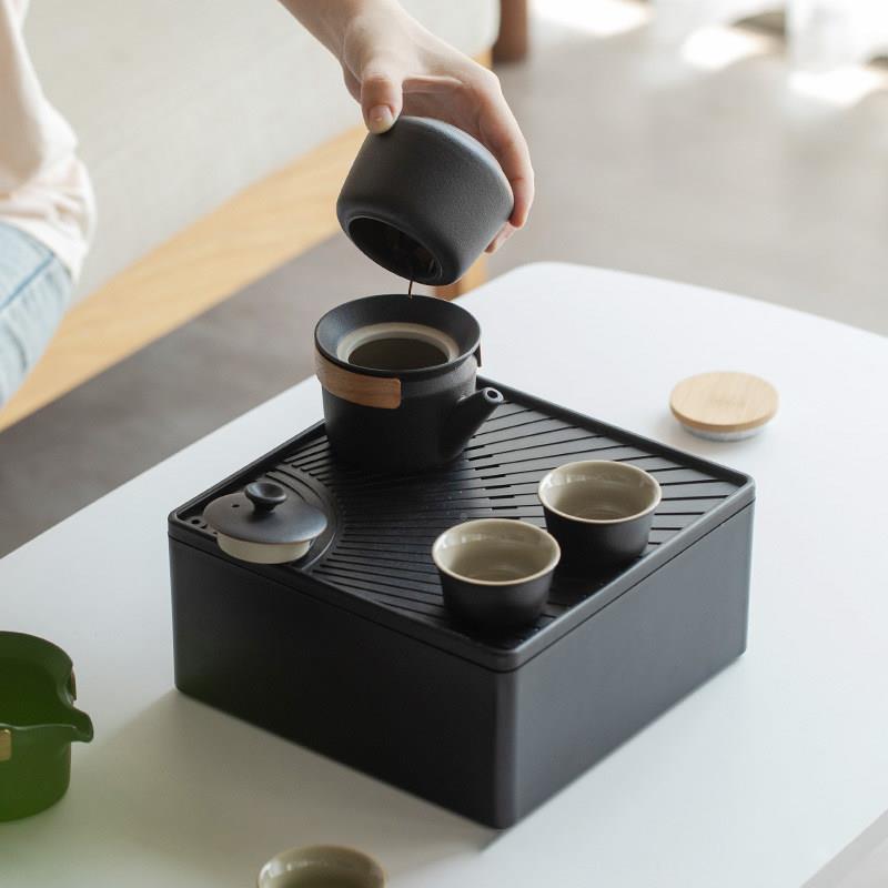 杯行子茶具组野营全套套可旅携式包装备户外大D82522全野外露营用
