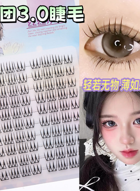 韩国女团3.0免胶免卸u型假睫毛