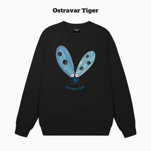 专柜新款 Tiger潮牌2025秋冬套头圆领无帽女卫衣 Ostravar