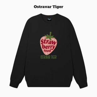 专柜新款 Tiger潮牌2025秋冬套头圆领无帽女卫衣 Ostravar