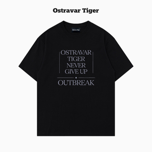 专柜新款 女t恤上衣 Ostravar Tiger潮牌2025夏设计感宽松纯棉短袖