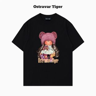 女重磅t恤 Tiger潮牌2026春夏慵懒风宽松纯棉短袖 新款 Ostravar