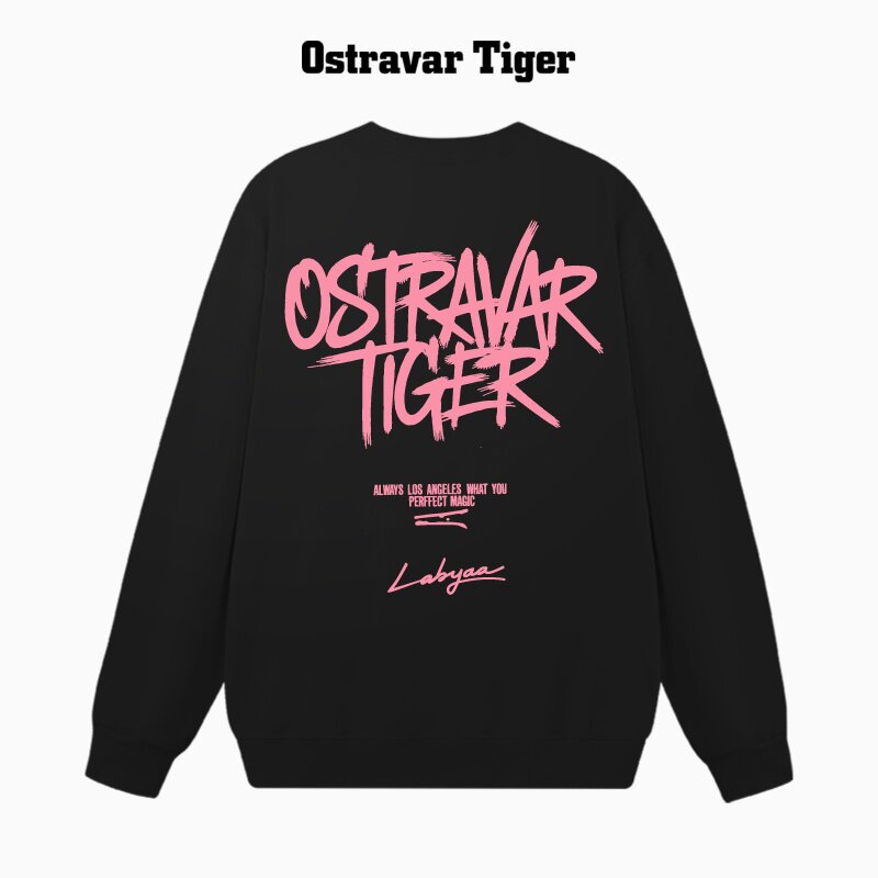 新款 Ostravar Tiger美式2026春季情侣圆领套头男女休闲卫衣上衣