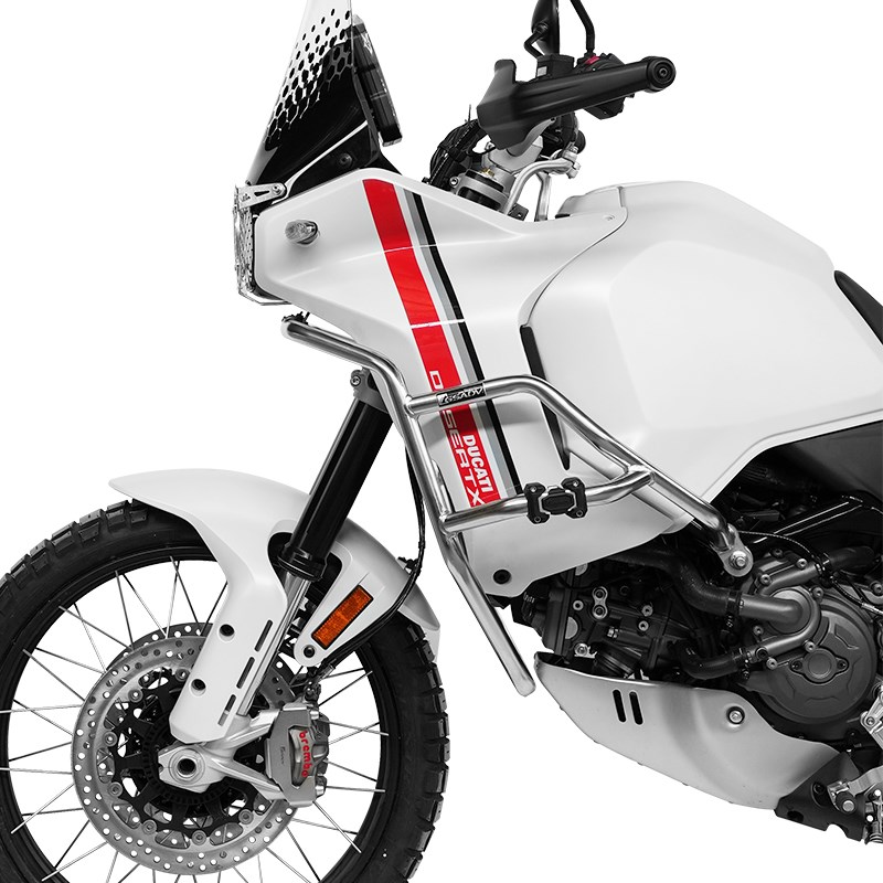 GSADV适用杜卡迪DesertX沙漠X不锈钢护杠上下保险杠大灯网改装件