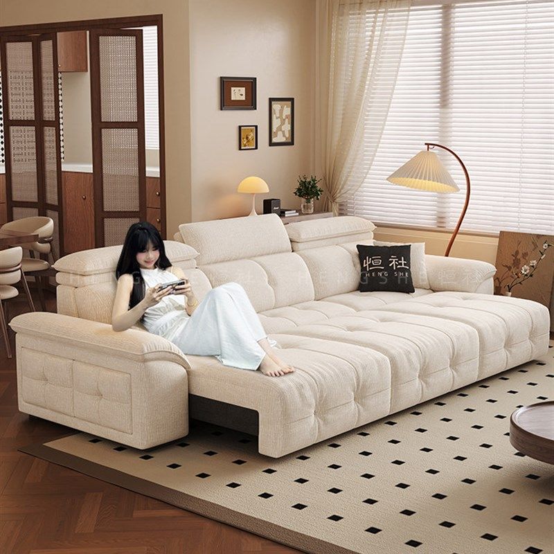 恒社功能电动沙发客厅躺椅智能语音可伸缩劳伦斯雪尼尔零靠墙直排,住宅家具,功能沙发,淘宝优惠券,粉丝福利购,淘宝优惠卷