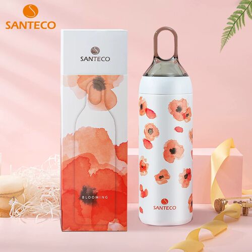 哈尔斯SANTECO 艺术系列瑜伽杯保温杯海豚杯原宿简约风便携保温杯