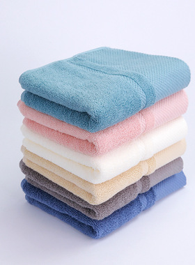 蓝色毛巾纯棉35-75cm洗脸家用大人柔软擦脸全棉吸水加厚耐脏面巾