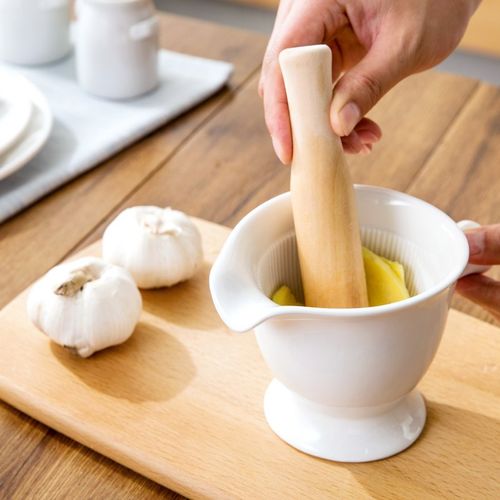 老人陶瓷研磨杯手动食物研磨钵果蔬米糊肉泥打磨器宝宝辅食捣蒜器