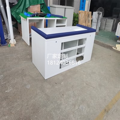 工作台定制多功能审讯桌防静电一体机审讯室大厅智慧前台问询台柜