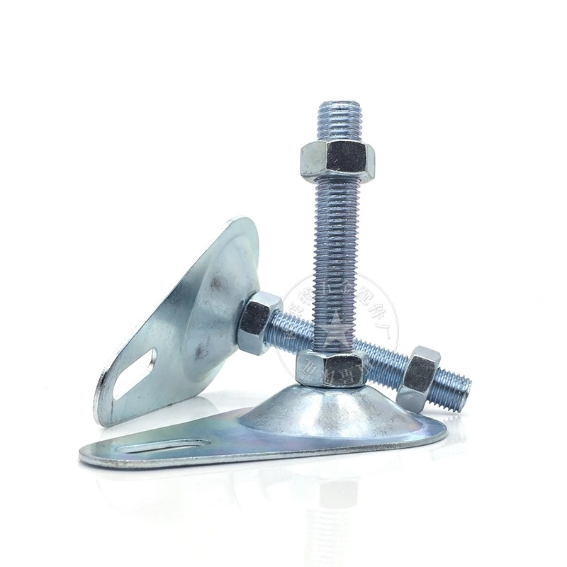 镀锌拉伸带耳朵调节脚固定蹄脚平底支撑脚长脚盘调整脚铁皮地脚