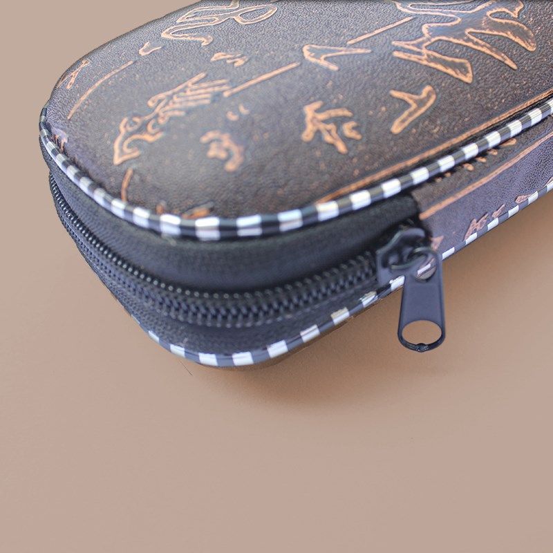 【辰音】笛子皮包笛盒笛包 竹笛皮革书法 一支装笛子包