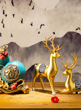 进门入户鞋柜创意摆件福字葫芦存钱罐玄关装饰新中式乔迁新居礼品