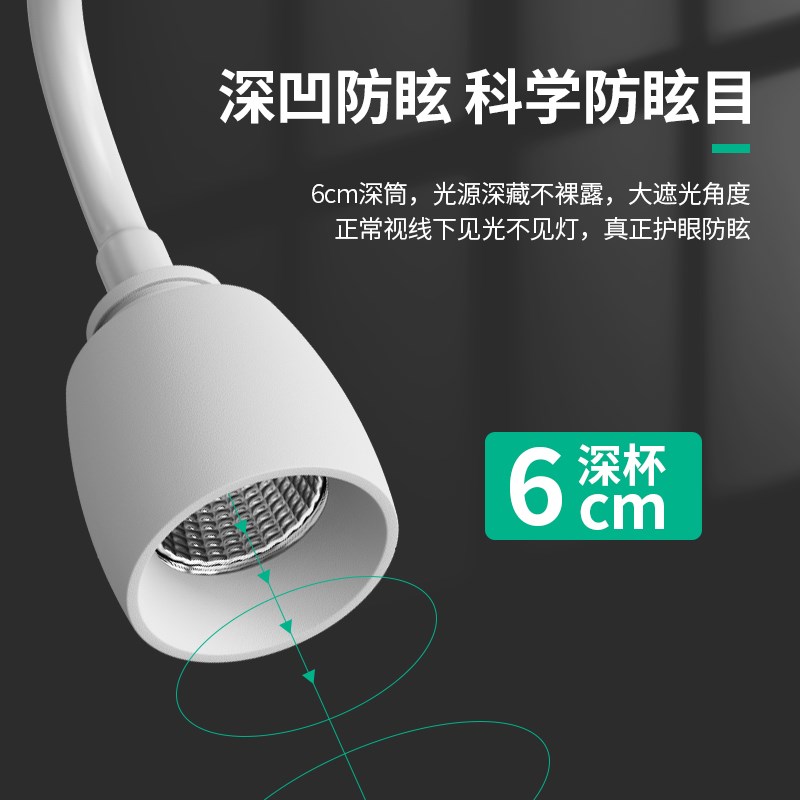 万向软管射灯吸顶式玄关照壁画装饰画店铺背景墙加长杆聚光灯明装